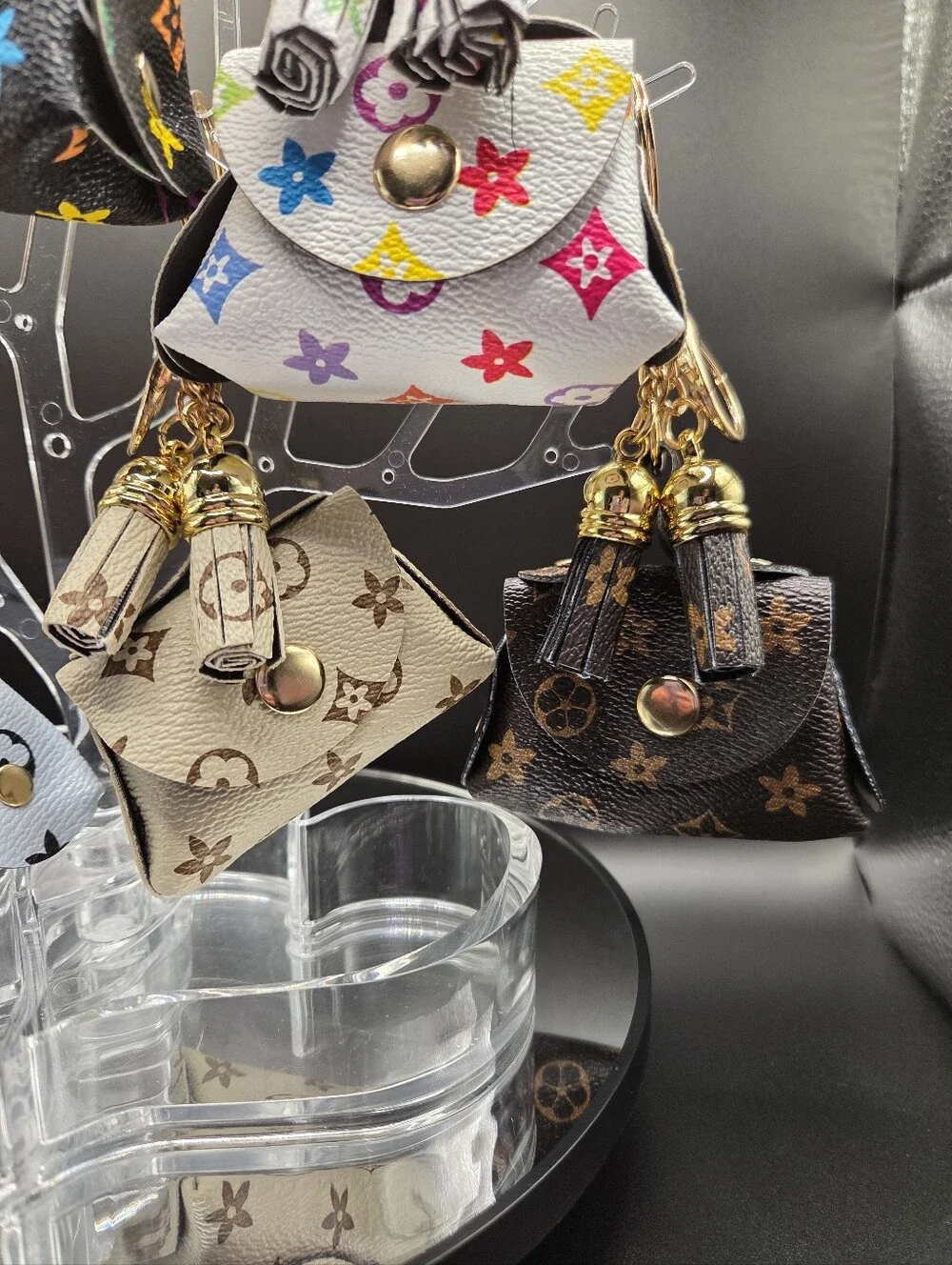 New Novelty Faux Leather Bag Charm / Keychain